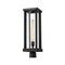 Z-Lite Glenwood 1 Light Outdoor Post Mount Fixture, Black & Clear 586PHBR-BK - alternate 1